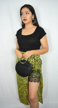 Load image into Gallery viewer, Lace Leopard Midi Yellow Wrap Skirt