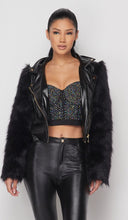 Load image into Gallery viewer, Midnight Hour Faux Fur Jacket