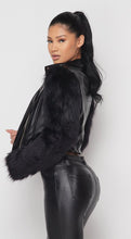 Load image into Gallery viewer, Midnight Hour Faux Fur Jacket