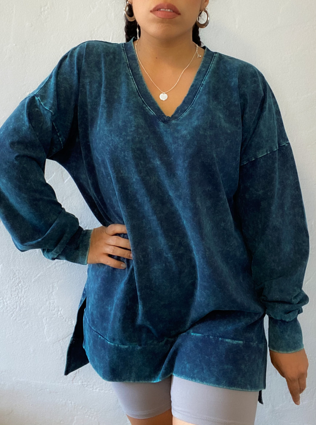 Teal Oversized Pullover